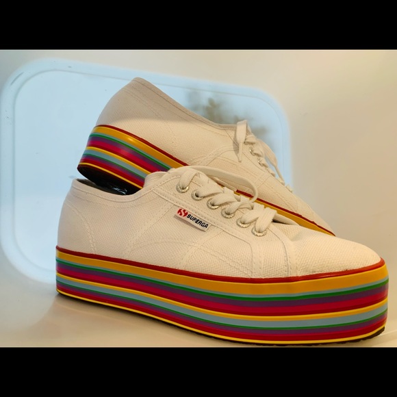 Superga Shoes - 🌈Rainbow Platform Sneakers